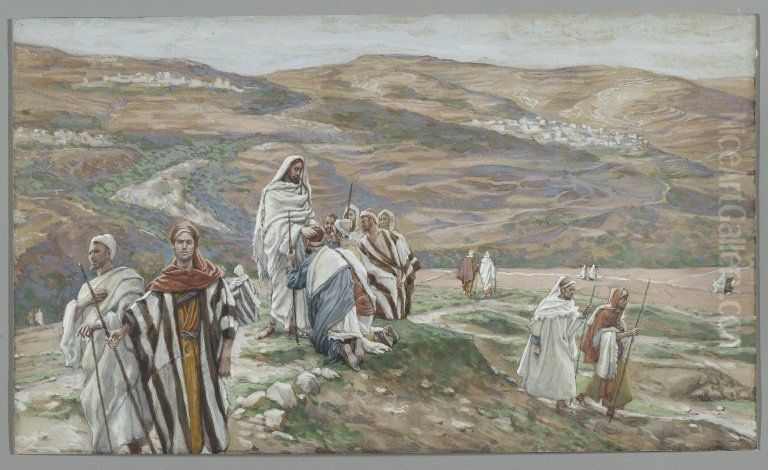 He Sent them out Two by Two Oil Painting by James Jacques Joseph Tissot
