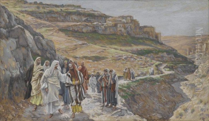 Jesus Discourses with His Disciples Oil Painting by James Jacques Joseph Tissot
