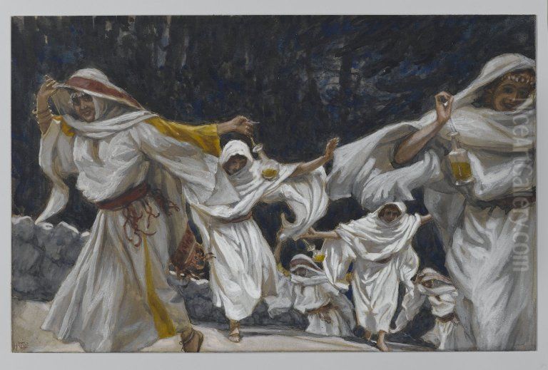 The Foolish Virgins Oil Painting by James Jacques Joseph Tissot