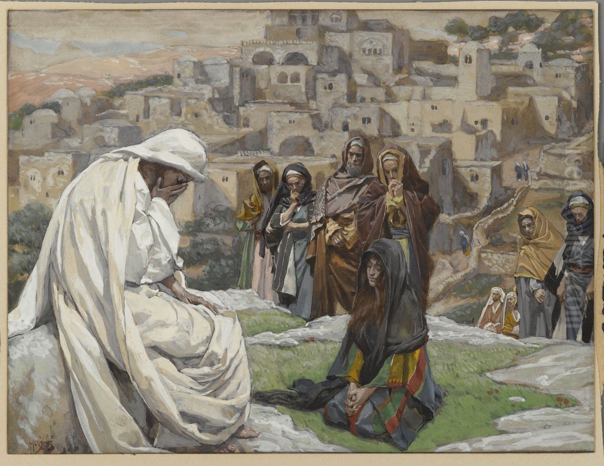 Jesus pleura Oil Painting by James Jacques Joseph Tissot