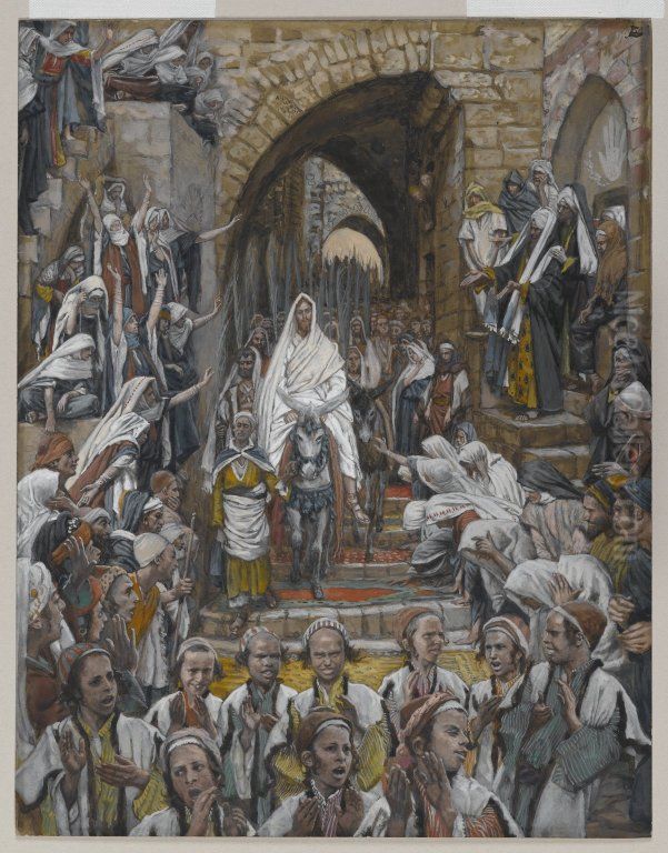 Le cortege dans les rues de Jerusalem Oil Painting by James Jacques Joseph Tissot