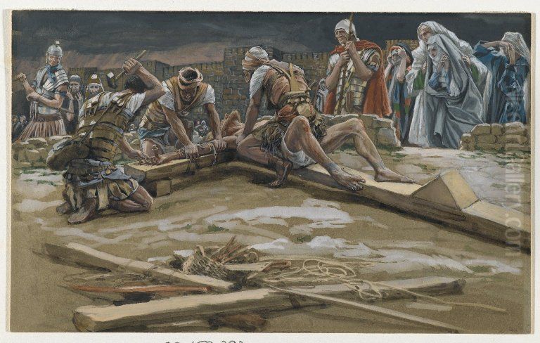 The First Nail Oil Painting by James Jacques Joseph Tissot