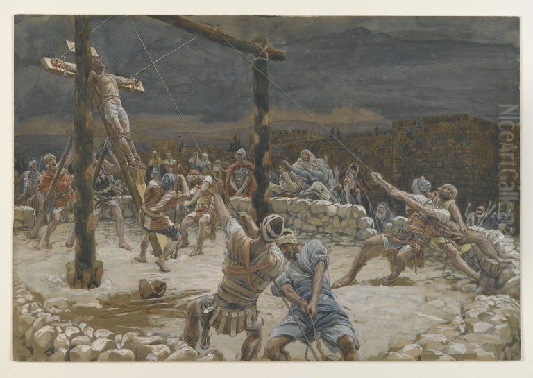 L'elevation de la Croix Oil Painting by James Jacques Joseph Tissot