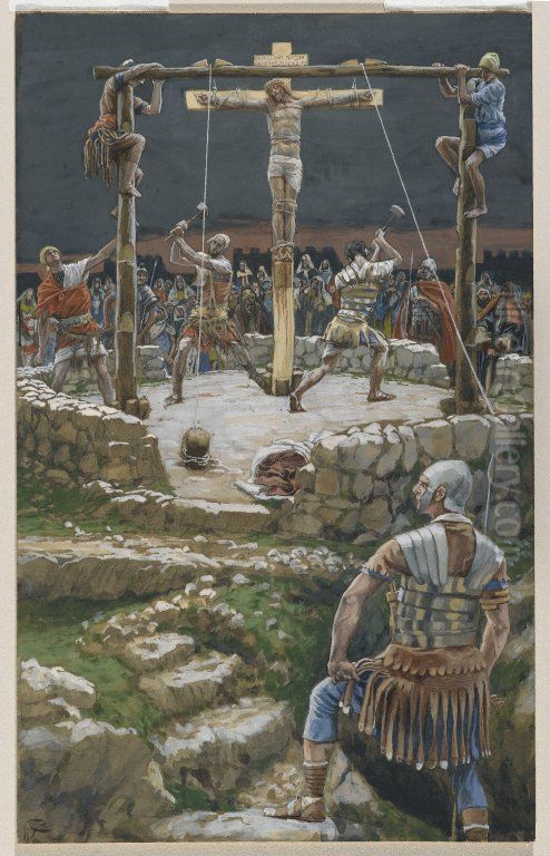 Les Cinq coins Oil Painting by James Jacques Joseph Tissot