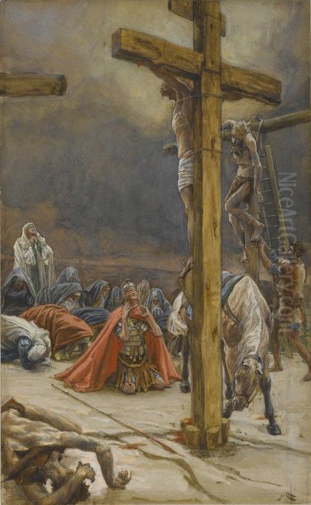 Confession de Saint Longin Oil Painting by James Jacques Joseph Tissot