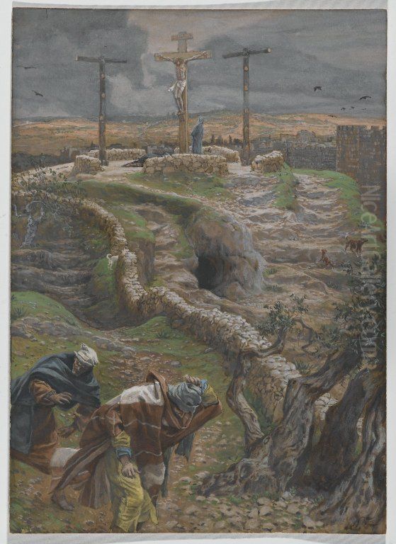 Jesus Alone on the Cross Oil Painting by James Jacques Joseph Tissot