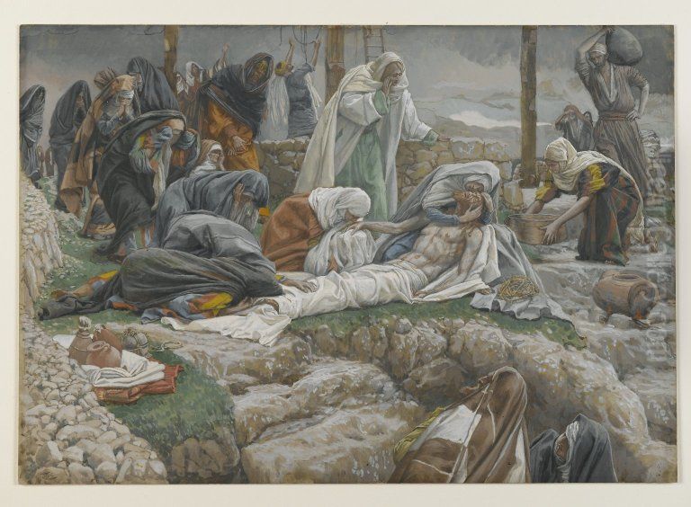 La Sainte Vierge recoit le corps de Jesus Oil Painting by James Jacques Joseph Tissot