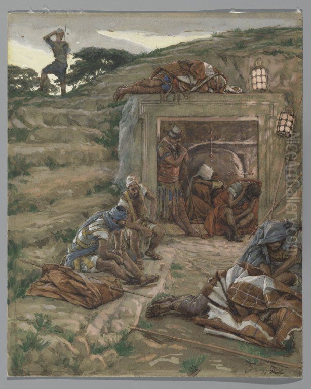 La garde du Tombeau Oil Painting by James Jacques Joseph Tissot