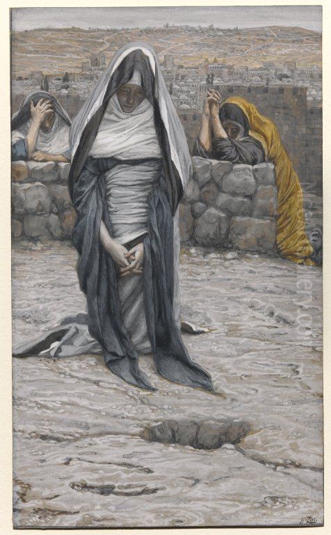 La sainte Vierge agee Oil Painting by James Jacques Joseph Tissot
