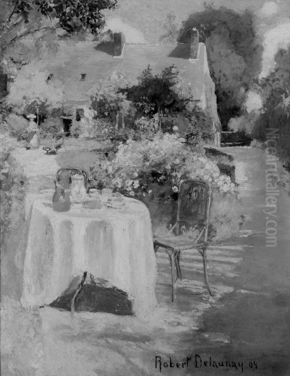 In the Garden Oil Painting by Robert Delaunay