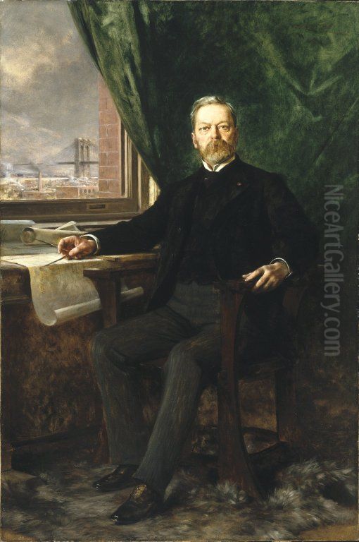 Portrait of Washington A. Roebling Oil Painting by Theobald Chartran