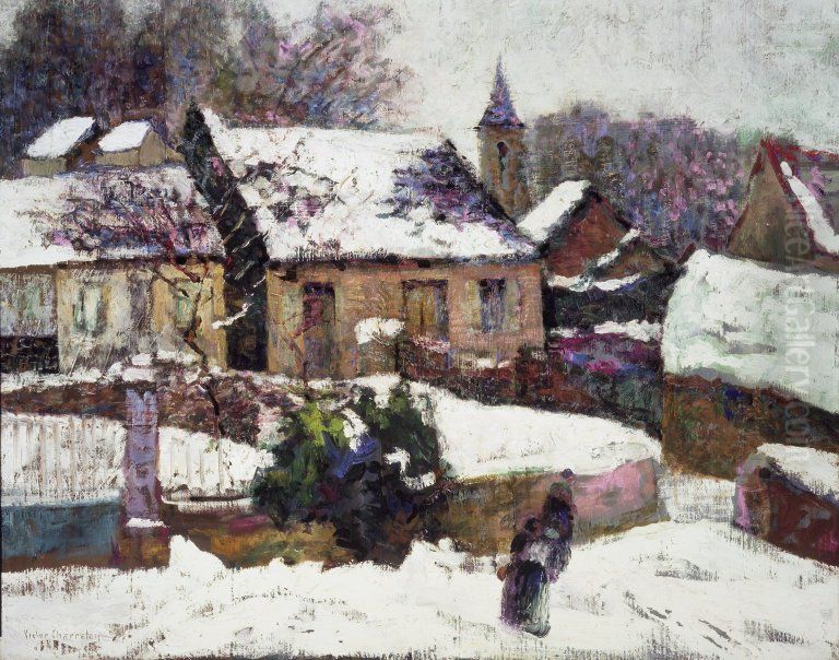 Wet Snow, Auvergne Oil Painting by Victor Charreton