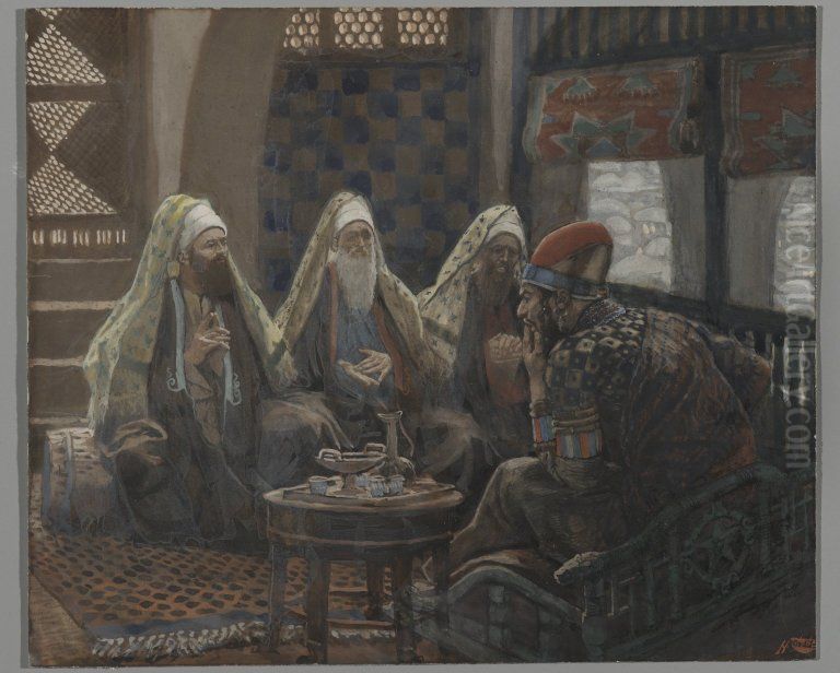 Les rois mages chez Herode Oil Painting by James Jacques Joseph Tissot