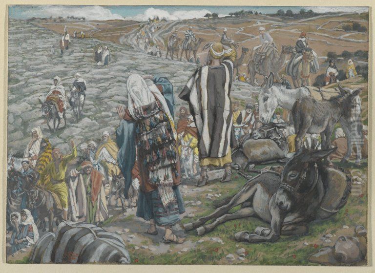 On Return from Jerusalem, It is Noticed that Jesus is Lost Oil Painting by James Jacques Joseph Tissot