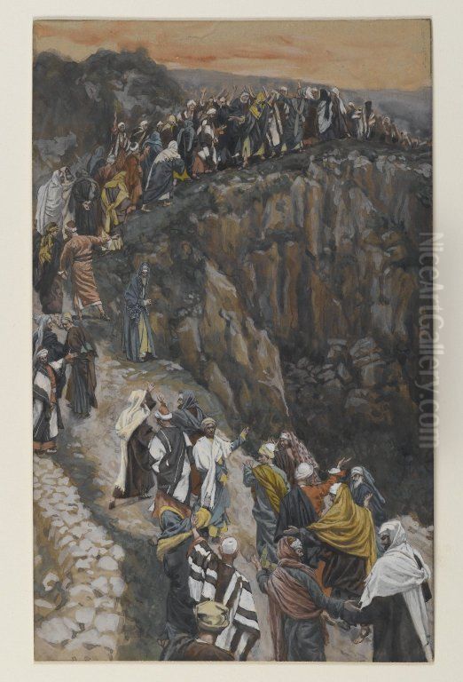 L'escarpement de Nazareth Oil Painting by James Jacques Joseph Tissot