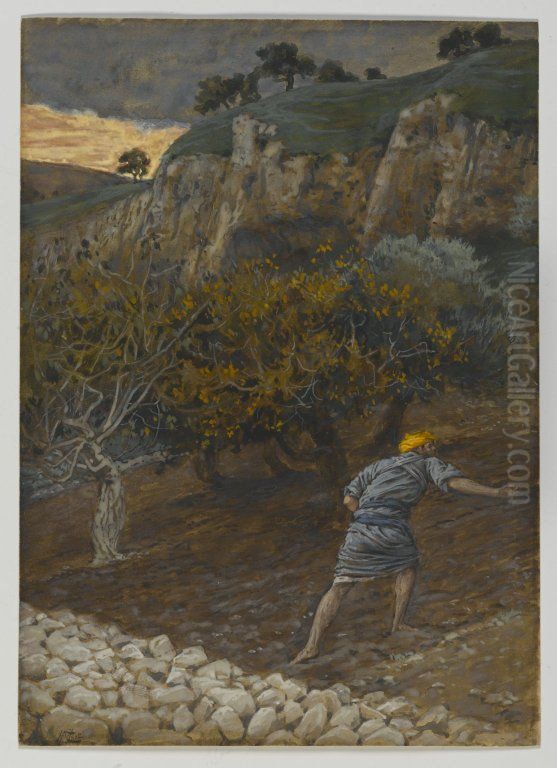 The Enemy Who Sows Oil Painting by James Jacques Joseph Tissot