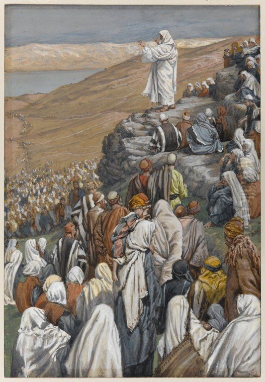 The Sermon of the Beatitudes Oil Painting by James Jacques Joseph Tissot