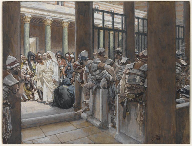 Les satellites ne prirent point Jesus Oil Painting by James Jacques Joseph Tissot