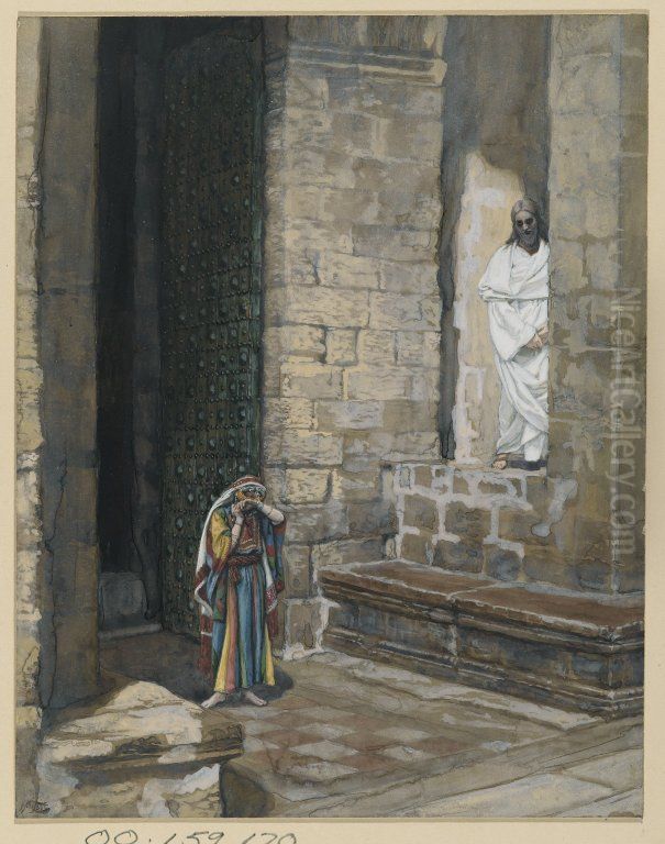 The Adulterous Woman Alone with Jesus Oil Painting by James Jacques Joseph Tissot