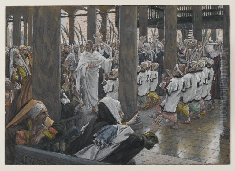 Le cortege dans le Temple Oil Painting by James Jacques Joseph Tissot