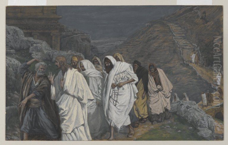 Protestations de Saint Pierre Oil Painting by James Jacques Joseph Tissot