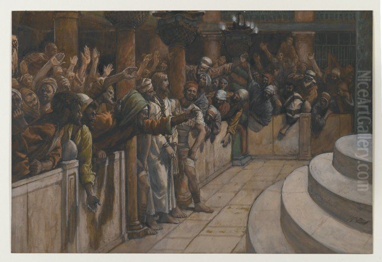 The False Witnesses Oil Painting by James Jacques Joseph Tissot