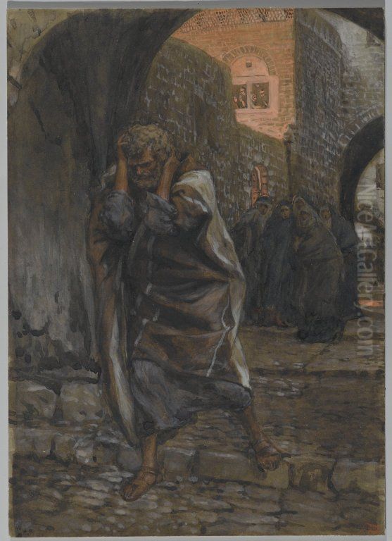 La douleur de Saint Pierre Oil Painting by James Jacques Joseph Tissot