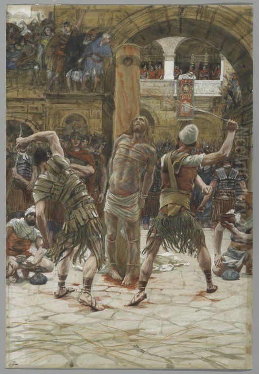 The Scourging on the Front Oil Painting by James Jacques Joseph Tissot