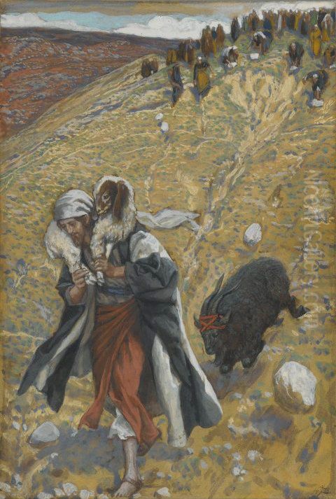 Agnus-Dei. Le bouc emissaire. Oil Painting by James Jacques Joseph Tissot