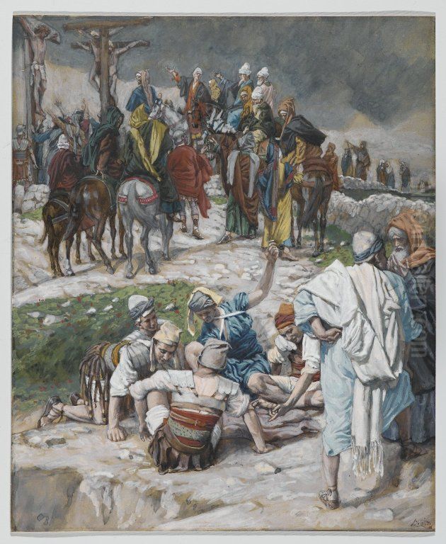 Les vetements tires au sort Oil Painting by James Jacques Joseph Tissot