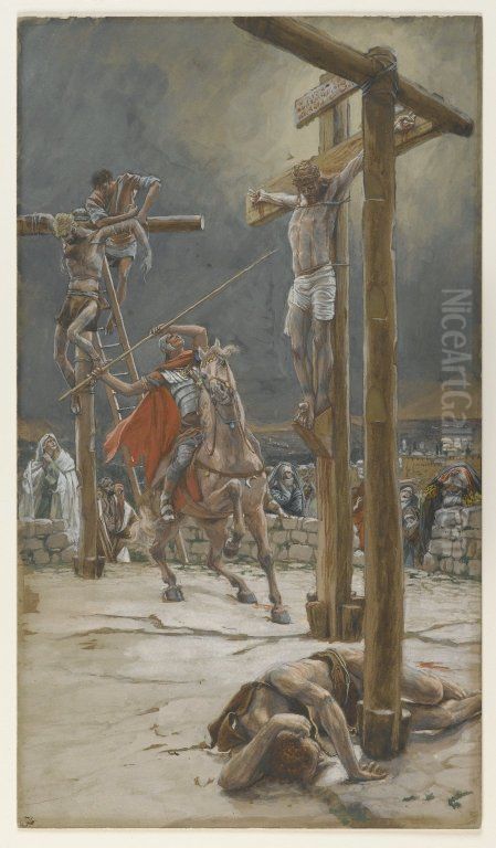 The Strike of the Lance Oil Painting by James Jacques Joseph Tissot