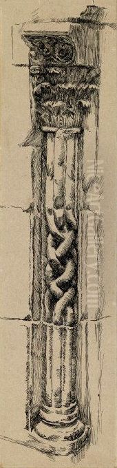 Column, Jerusalem Oil Painting by James Jacques Joseph Tissot