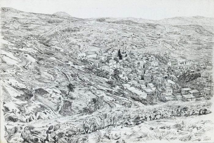 View of Nazareth Oil Painting by James Jacques Joseph Tissot