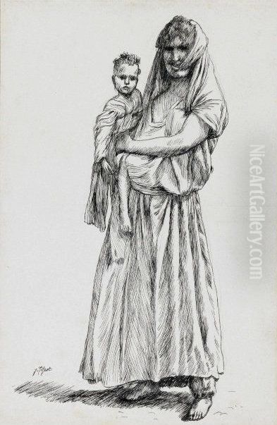 Femme de Geba; Samarie Oil Painting by James Jacques Joseph Tissot
