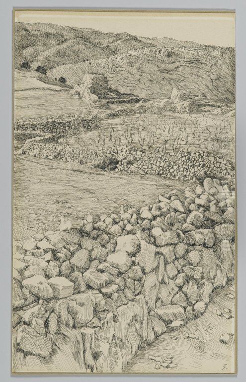 Vineyards with Their Watch Towers Oil Painting by James Jacques Joseph Tissot