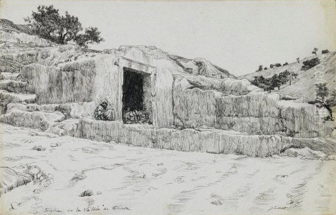 Ancient Tombs, Valley of Hinnom Oil Painting by James Jacques Joseph Tissot