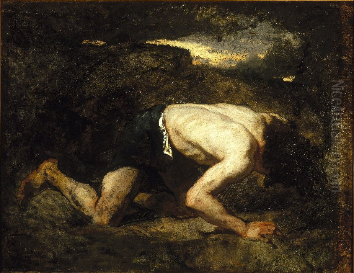 The Fugitive, Study for Timon of Athens Oil Painting by Thomas Couture