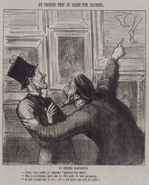 Un Peintre Fantaisistes Oil Painting by Honore Daumier