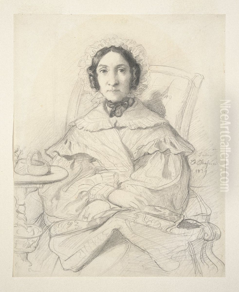 Portrait of Madame Monnerot Oil Painting by Theodore Chasseriau