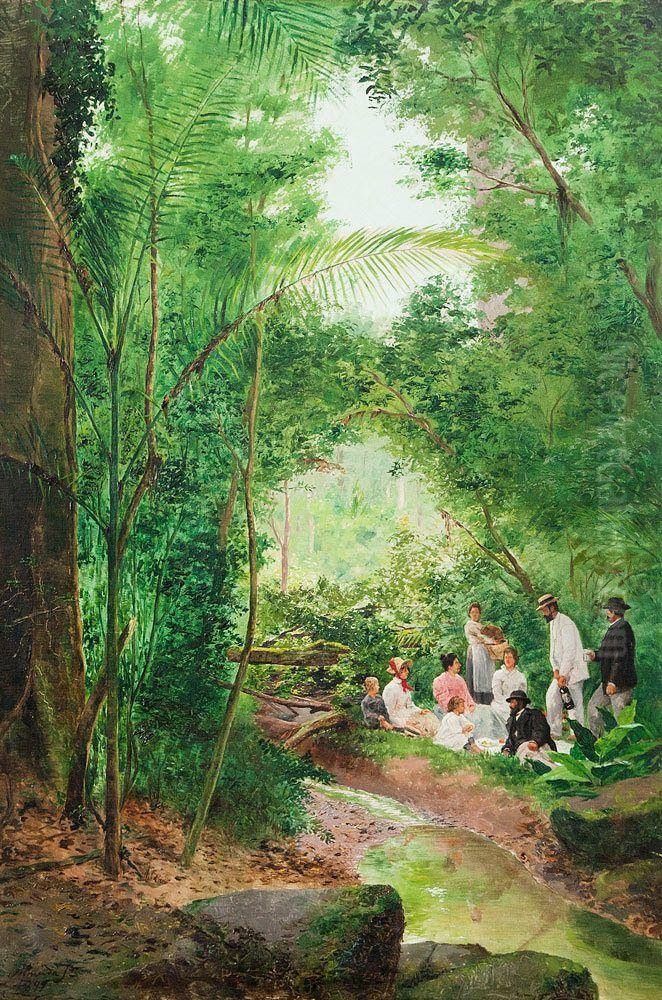 Piquenique no Rio das Pedras Oil Painting by Jose Ferraz De Almeida Junior