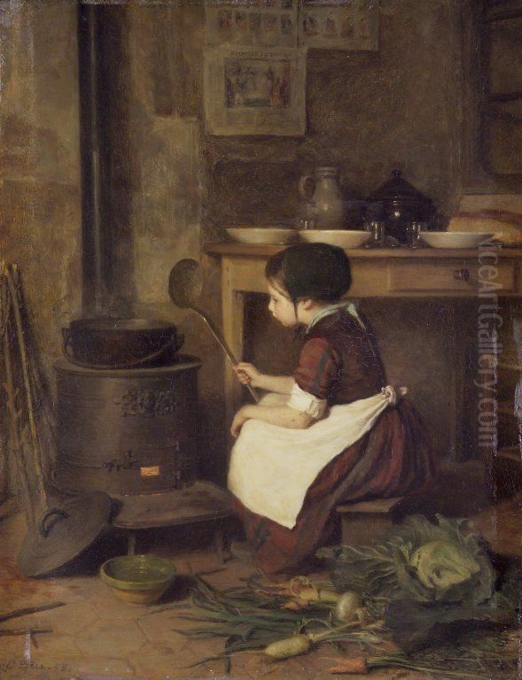 The Little Cook Oil Painting by Pierre Edouard Frere