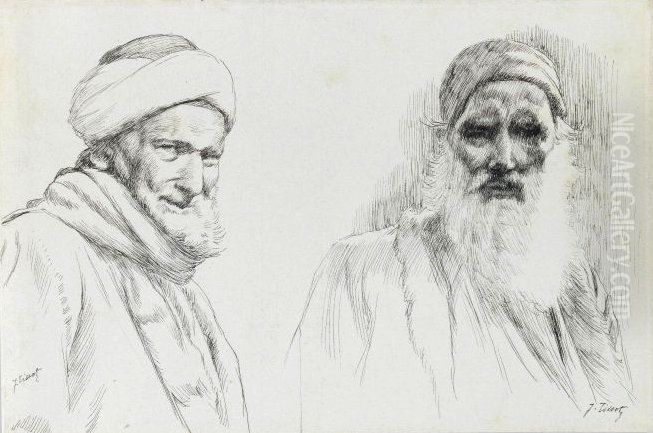 Types of Jews Oil Painting by James Jacques Joseph Tissot