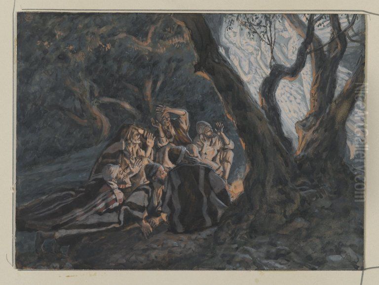 L'ange et les bergers Oil Painting by James Jacques Joseph Tissot