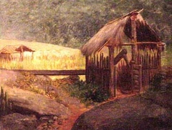 Paisagem rural Oil Painting by Jose Ferraz De Almeida Junior
