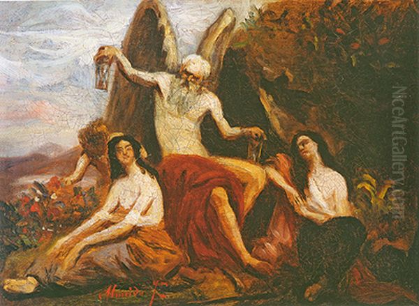 Time Oil Painting by Jose Ferraz De Almeida Junior