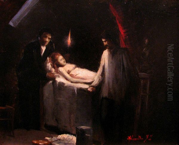 The sculptor (Resurrection) Oil Painting by Jose Ferraz De Almeida Junior