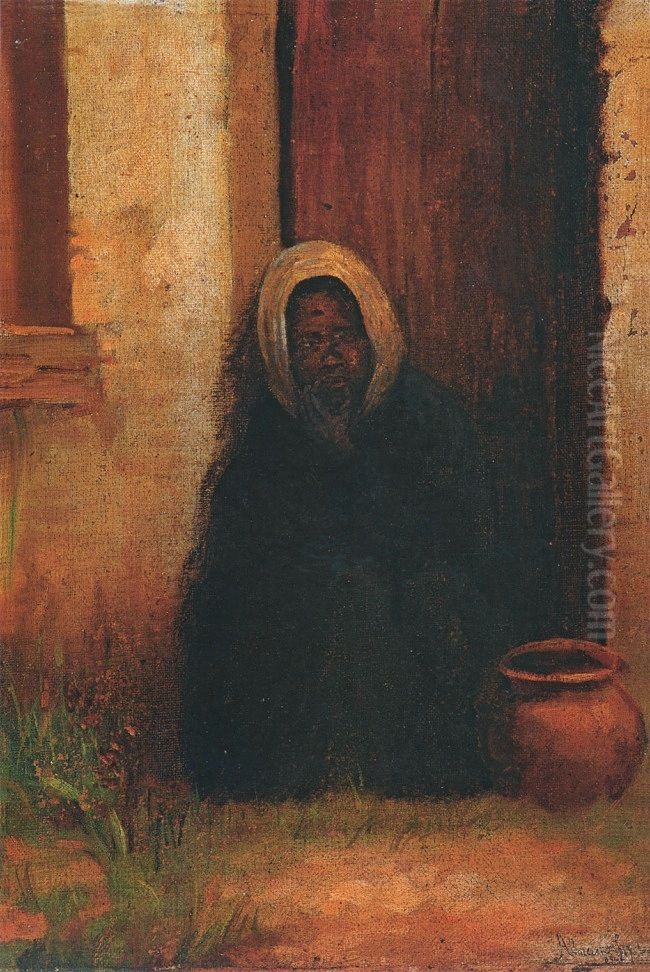 Negra Oil Painting by Jose Ferraz De Almeida Junior