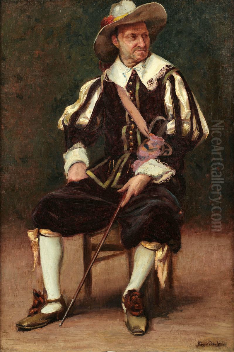 Musketeer Oil Painting by Jose Ferraz De Almeida Junior