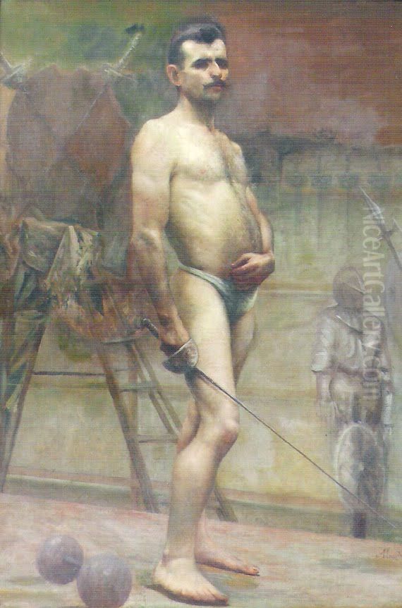 Portrait of Pierre de Fredy Oil Painting by Jose Ferraz De Almeida Junior