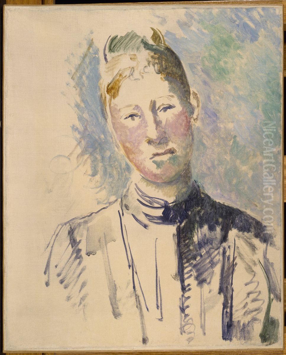Madame Cezanne. Oil Painting by Paul Cezanne